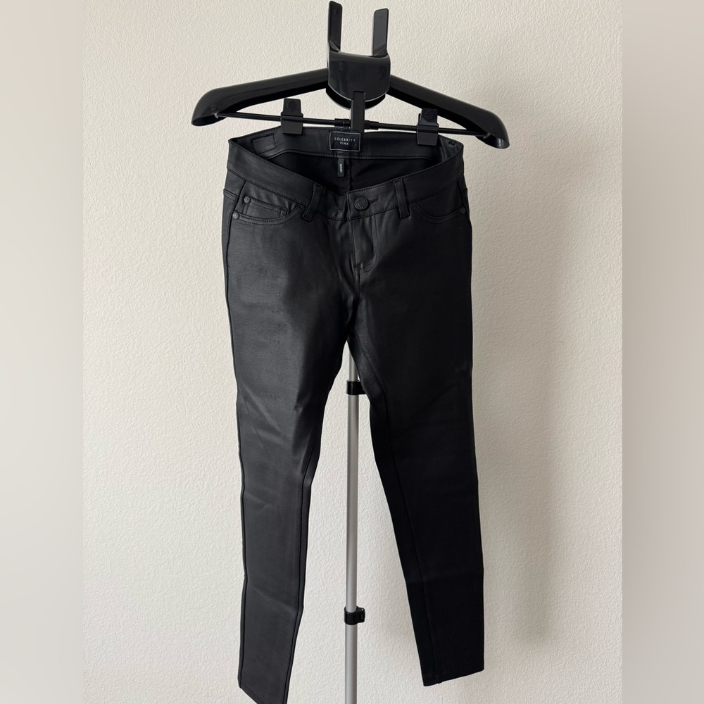 Celebrity Pink - Size 3/26 - Black Skinny Matte Faux Leather Pants